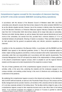 Comprehensive hygiene concept for the resumption of classroom teaching at the DIT in the winter semester 2020/2021 (including library operations)