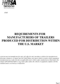 REQUIREMENTS FOR MANUFACTURERS OF TRAILERS PRODUCED FOR DISTRIBUTION WITHIN