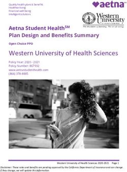 Western University of Health Sciences - Aetna Student HealthSM Plan Design and Benefits Summary - HSAC Web Portal