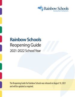 Rainbow Schools Reopening Guide - 2021-2022 School Year - The Reopening Guide for Rainbow Schools was released on August 10, 2021 and will be ...
