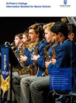 St Peter's College Information Booklet for Senior School