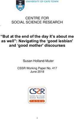 "But at the end of the day it's about me as well": Navigating the 'good lesbian' and 'good mother' discourses - CENTRE FOR SOCIAL SCIENCE RESEARCH ...