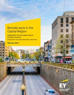 Remote work in the Capital Region - Implications for the region and an inclusive recovery Prepared for the Greater Washington Partnership ...