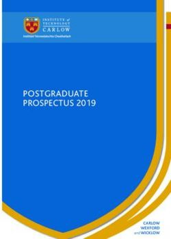POSTGRADUATE PROSPECTUS 2019