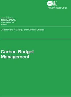Carbon Budget Management - Department of Energy and Climate Change - National Audit Office