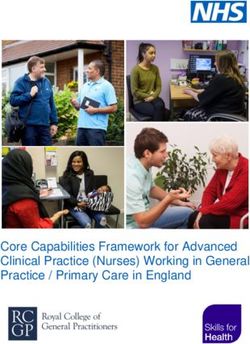 Core Capabilities Framework For Advanced Clinical Practice Nurses