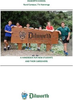 DILWORTH SCHOOL - A HANDBOOK FOR NEW STUDENTS AND THEIR CAREGIVERS - Rural Campus / Te Haerenga