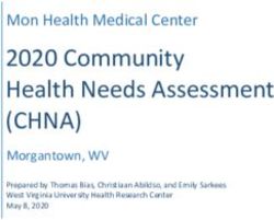 2020 Community Health Needs Assessment - (CHNA) Mon Health Medical Center Morgantown, WV