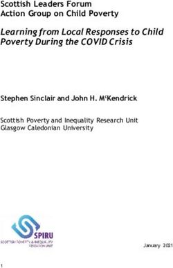 Scottish Leaders Forum Action Group on Child Poverty Learning from Local Responses to Child Poverty During the COVID Crisis - Stephen Sinclair and ...