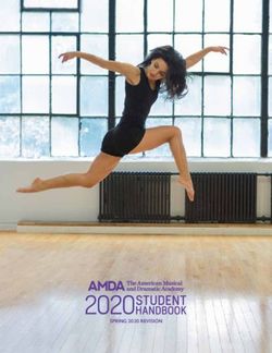 SPRING 2020 REVISION - AMDA