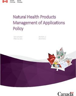 Natural Health Products Management of Applications Policy - Date adopted Effective date 2019-04-12 2019-06-01