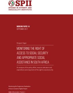 Monitoring the right of access to social security and appropriate social assistance IN South Africa