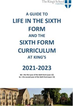LIFE IN THE SIXTH FORM - AND THE SIXTH FORM CURRICULUM 2021-2023 - The King's School, Canterbury
