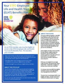 Your ETFO Employee Life and Health Trust (ELHT) Benefits Plan