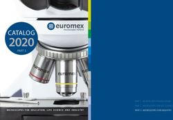 2020 CATALOG - MICROSCOPES FOR EDUCATION MICROSCOPES FOR LIFE SCIENCE - Euromex