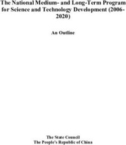 The National Medium- and Long-Term Program for Science and Technology Development (2006- 2020) - An Outline
