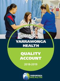 QUALITY ACCOUNT YARRAWONGA HEALTH 2018-2019