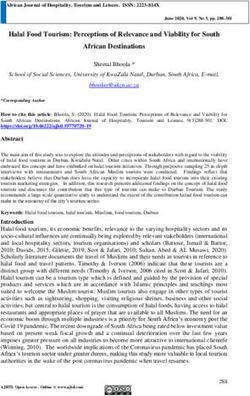 Halal Food Tourism: Perceptions of Relevance and Viability for South African Destinations - African Journal of Hospitality, Tourism ...