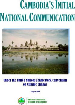 CAMBODIA'S INITIAL NATIONAL COMMUNICATION - Under the United Nations Framework Convention on Climate Change