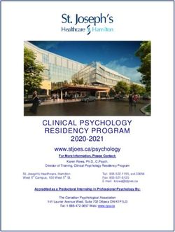 CLINICAL PSYCHOLOGY RESIDENCY PROGRAM 2020-2021 - St ...