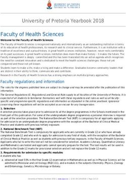 Faculty of Health Sciences - University of Pretoria