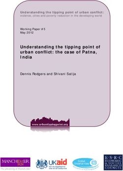 Understanding the tipping point of urban conflict: the case of Patna, India - Understanding the tipping point of urban conflict: violence, cities ...
