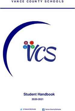 Student Handbook - VAN CE COUN TY SCHOOLS 2020-2021 - Vance County Schools