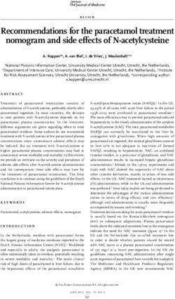 Recommendations for the paracetamol treatment nomogram and side effects of N-acetylcysteine