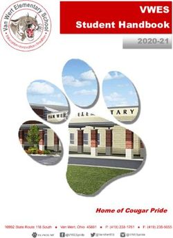 VWES Student Handbook 2020-21 - Home of Cougar Pride