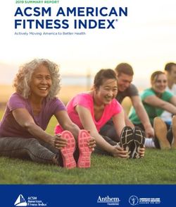 ACSM AMERICAN FITNESS INDEX - 2019 SUMMARY REPORT Actively Moving America to Better Health