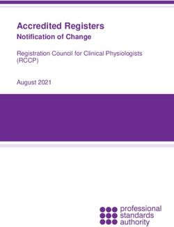 Accredited Registers Notification of Change Registration Council for Clinical Physiologists (RCCP) August 2021 - Professional Standards Authority