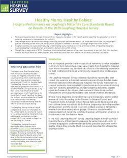 Healthy Moms, Healthy Babies: Hospital Performance on Leapfrog's Maternity Care Standards Based on Results of the 2020 Leapfrog Hospital Survey ...
