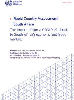 Rapid Country Assessment: South Africa The impacts from a COVID-19 shock to South Africa's economy and labour market - ILO