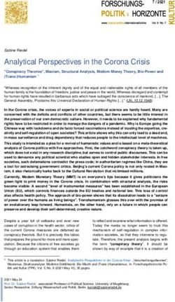 Analytical Perspectives in the Corona Crisis - Sabine Riedel