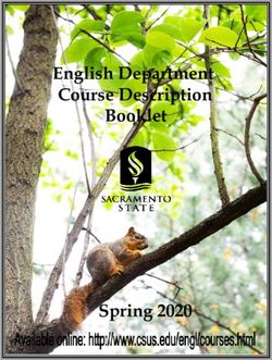 English Department Course Description Booklet - Spring 2020 - Sac State