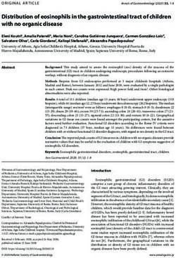 Distribution of eosinophils in the gastrointestinal tract of children with no organic disease