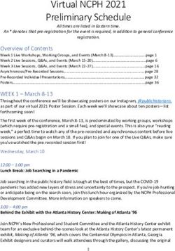 Virtual NCPH 2021 Preliminary Schedule - National Council ...