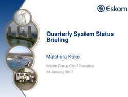 Quarterly System Status Briefing - Matshela Koko Interim Group Chief Executive 24 January 2017 - Eskom