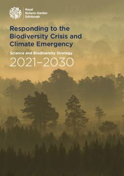 2021-2030 Responding to the Biodiversity Crisis and Climate Emergency Science and Biodiversity Strategy - Royal Botanic ...