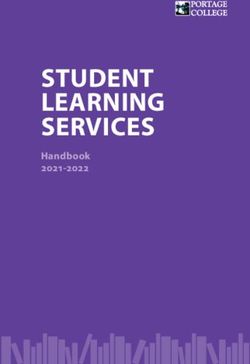 STUDENT LEARNING SERVICES - Handbook 2021-2022 - Portage College