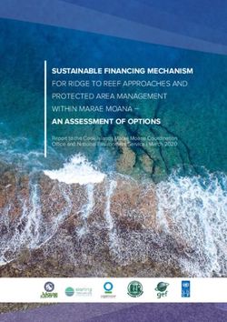 SUSTAINABLE FINANCING MECHANISM AN ASSESSMENT OF OPTIONS - FOR RIDGE TO REEF APPROACHES AND PROTECTED AREA MANAGEMENT WITHIN MARAE MOANA