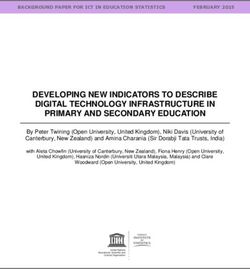 DEVELOPING NEW INDICATORS TO DESCRIBE DIGITAL TECHNOLOGY INFRASTRUCTURE IN PRIMARY AND SECONDARY EDUCATION