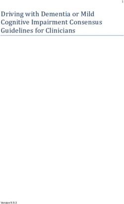 Driving with Dementia or Mild Cognitive Impairment Consensus Guidelines for Clinicians - Royal College of Psychiatrists