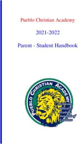 Parent - Student Handbook - Pueblo Christian Academy 2021-2022