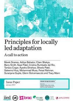 Principles for locally led adaptation - A call to action