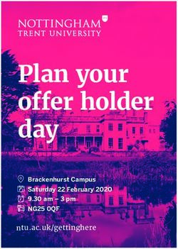 Plan your offer holder day - ntu.ac.uk/gettinghere Brackenhurst Campus Saturday 22 February 2020 9.30 am - 3 pm - Nottingham Trent University