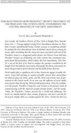 SHACKLED SPEECH: HOW PRESIDENT TRUMP'S TREATMENT OF THE PRESS AND THE CITIZEN-CRITIC UNDERMINES THE CENTRAL MEANING OF THE FIRST AMENDMENT