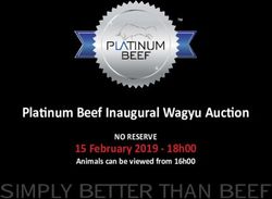 Platinum Beef Inaugural Wagyu Auction - 15 February 2019 - 18h00 Animals can be viewed from 16h00