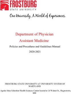 Department of Physician Assistant Medicine - Policies and Procedures and Guidelines Manual 2020-2021 - Frostburg State ...