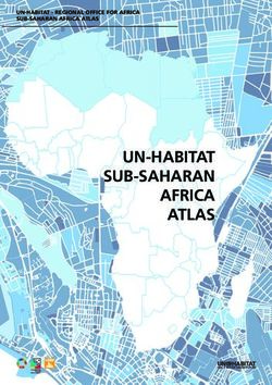 UN-HABITAT SUB-SAHARAN AFRICA ATLAS - UN-HABITAT - REGIONAL OFFICE FOR AFRICA SUB-SAHARAN AFRICA ATLAS